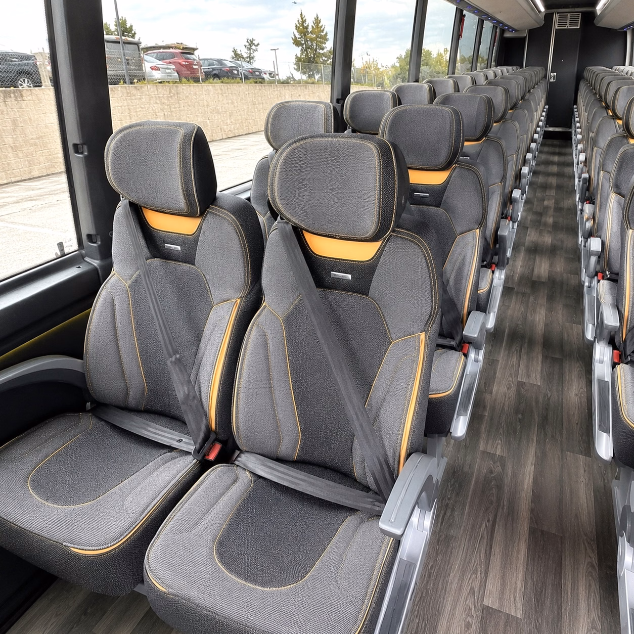fort lauderdale charter bus interior