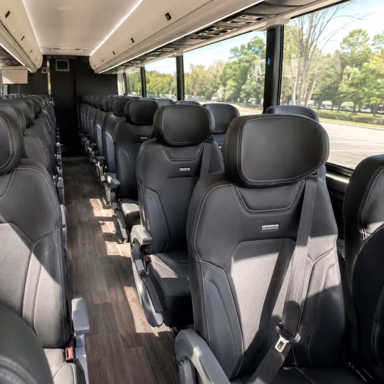 fort lauderdale charter bus rental interior